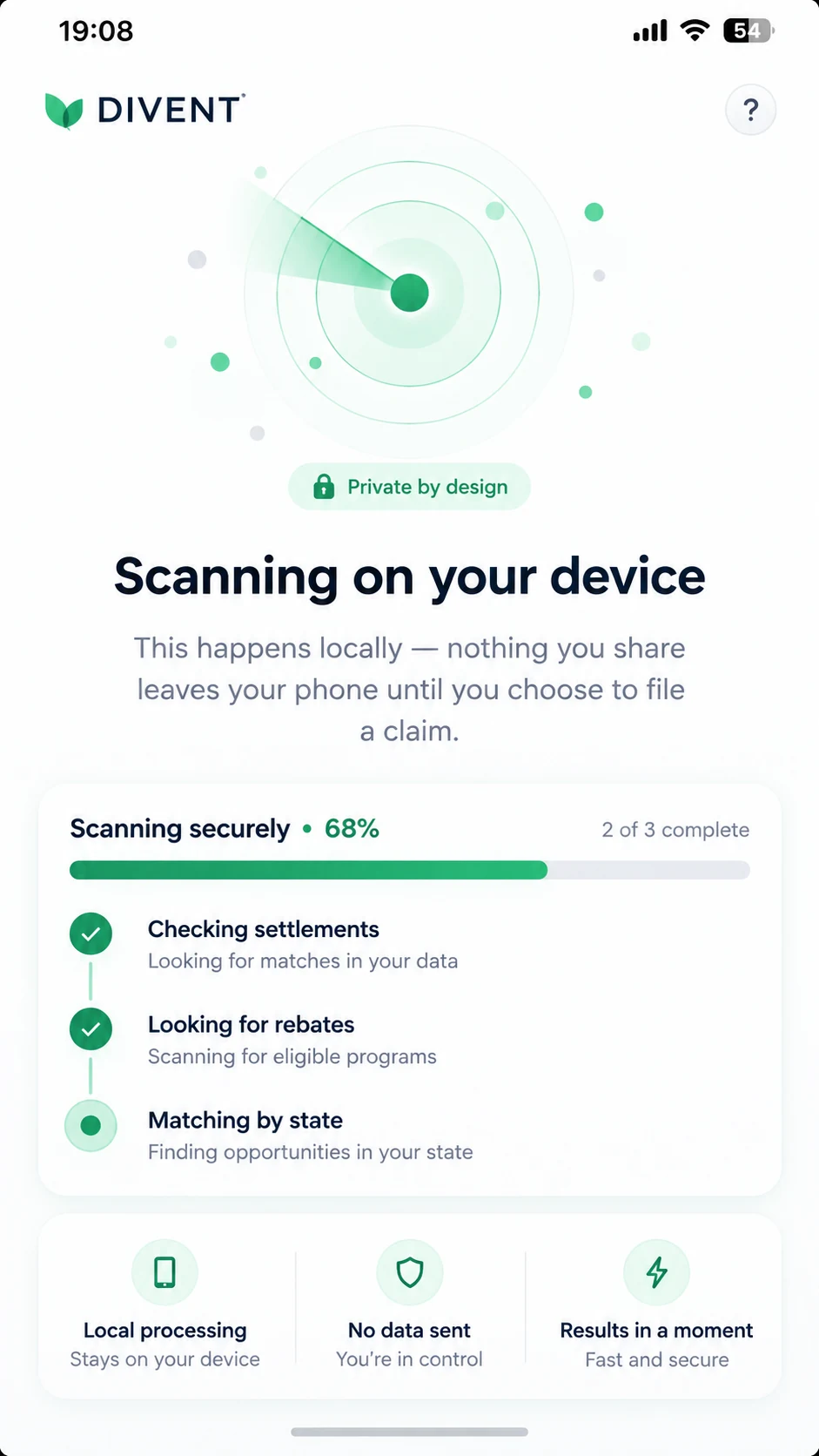 DIVENT opportunity scan